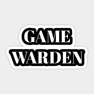 Game Warden Halloween Tshirt Sticker